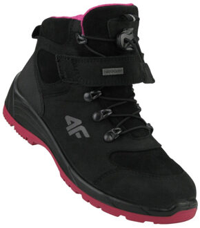 4F Kinderen/kinderen hjz21-jobmw251 leren trainers - maat 30,5 Zwart