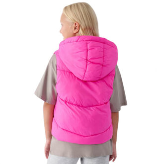 4F Meisjes f129 gewatteerd mouwloos gilet - maat 152 Roze