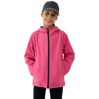 4F Meisjes f305 winddichte soft shell jas - maat 164 Roze
