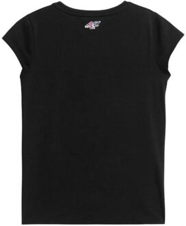 4F Meisjes het is nooit te laat voor een zomer t-shirt Zwart - 134