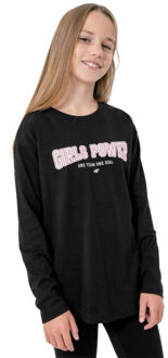 4F Meisjes hjz22 jtsdl002 t-shirt - maat 128 Zwart