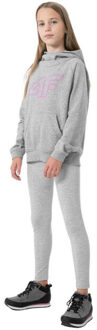 4F Meisjes hjz22 legging met logo Grijs - 152/158