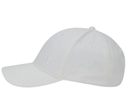 4F U367 embleem katoenen baseballpet Wit - L / XL