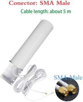 4G Lte Antenne 3G 4G Antena SMA-M Outdoor Antenne Met 10M Meter Sma Mannelijke CRC9 TS9 connector Voor 3G 4G Router Modem SMA-M-5Meter