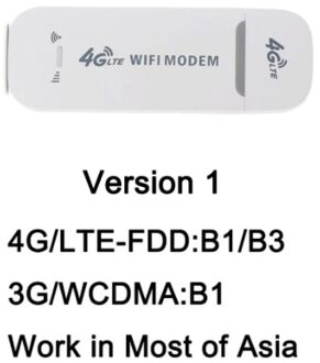 4G Lte E8372 150Mbps Usb Modem Adapter Met Wifi Hotspot Draadloze Usb Netwerkkaart Universal White Version 1