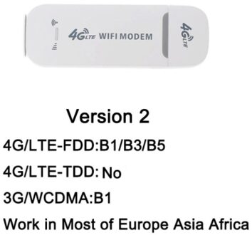 4G Lte E8372 150Mbps Usb Modem Adapter Met Wifi Hotspot Draadloze Usb Netwerkkaart Universal White Version 2
