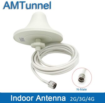 4G Lte Indoor Plafond Antenne 2G 3G Umts Antenne 5M Kabel N Male Connector Voor Mobiele signaal Booster Repeater Versterker