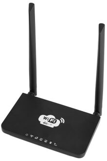 4G LTE WiFi Router 300Mbps High-speed Wireless Router with SIM Card Slot 2 External Antennas Black(European Version)