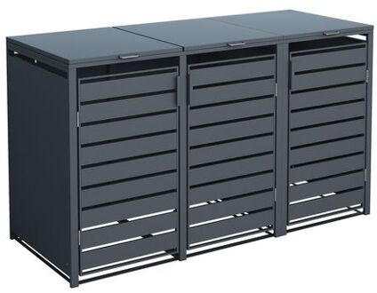 4gardenz® Containerombouw Modulair - Kliko Ombouw Berging - Hoogwaardig Materiaal - Weerbestendig - Antraciet Grijs