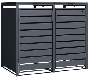 4gardenz® Containerombouw Modulair - Kliko Ombouw Berging - Hoogwaardig Materiaal - Weerbestendig - Antraciet Grijs