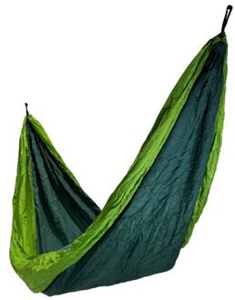 4gardenz® Nylon Hangmat Groen 270x150 cm met ophangset - max. 200 kg Blauw