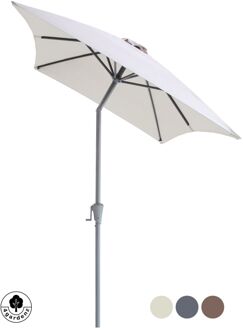 4gardenz® Parasol Rechthoek 150X250cm Kantelbaar Balkonparasol Creme Crème