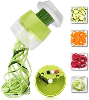 4in 1 Handheld Spiralizer Groente Fruit Slicer Verstelbare Spiraal Rasp Cutter
