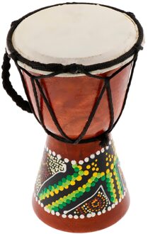 4in Afrikaanse Djembe Handtrommel Dance Drum Tabour Kind Speelgoed Familie Levert