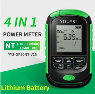 4in1 Optische Power Meter Led Light Visual Fault Locator Netwerkkabel Test Glasvezel Tester 5Km 15Km 30Km Vfl OP60NT-V15 15KM