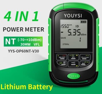 4in1 Optische Power Meter Led Light Visual Fault Locator Netwerkkabel Test Glasvezel Tester 5Km 15Km 30Km Vfl OP60NT-V30 30KM