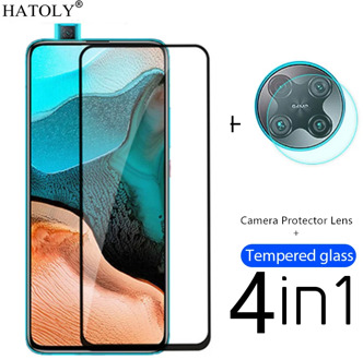4in1 Protective Glass For Xiaomi Little Poco F2 Pro Tempered Glass For Poco X3 Redmi Note 9 Mi 10T Note 10 Lite Screen Protector