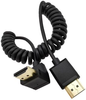 4K * 2K @ 60Hz Od 3.2Mm Hdmi-Compatibel Spiraal Kabel Hdmi-Compatibel 2.0 90 Degreestretch Lente Flexibele Dunne Hd Kabel 1M / UP