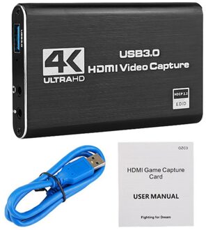 4K Hdmi Game Video Capture Card USB3.0 1080P Grabber Dongle Hdmi Capture Card Voor Obs Vastleggen Game Capture kaart Live
