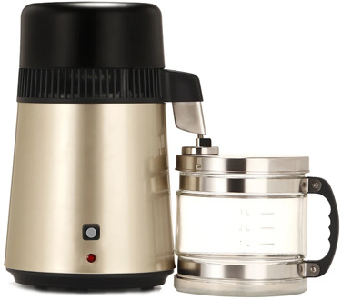 4L 110V/220V Home Pure Water Distiller Filter Water Distillation Machine Purifier Stainless Steel Plastic Jug Carbon Filter