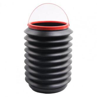 4L Auto Vuilnisbak Prullenbak Opslag Emmer Auto Opvouwbare Bin Drum Collection Prullenbak 4L Multifunctionele Telescopische Emmer zwart