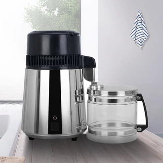 4L Household Pure Water Distiller Machine Distilled Water Distillation Purifier Filter Stainless Steel Glass Jar Carbon Filter