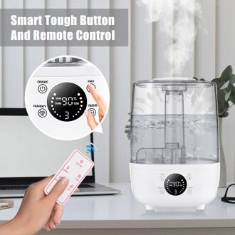 4L Humidifiers for Bedroom Ultrasonic Air Humidifiers Aroma Diffuser Touch Control Buttons with LCD Screen Remote Control Extra Long Hose Nozzle Ultra Quiet Timer 3 Mist Modes Auto Standby