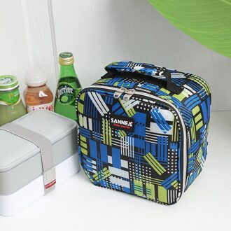 4L Kleine Capaciteit Kinderen Isolatie Zak Outdoor Picknick Draagbare Lunch Tas Isolatie Koude Isolatie Draagbare Zak Ijs blauw-groen