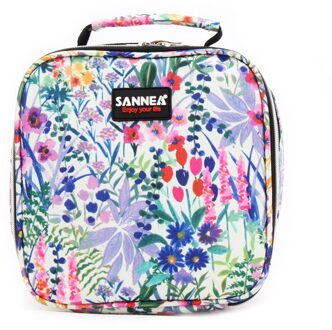 4L Kleine Capaciteit Kinderen Isolatie Zak Outdoor Picknick Draagbare Lunch Tas Isolatie Koude Isolatie Draagbare Zak Ijs Painted flowers en