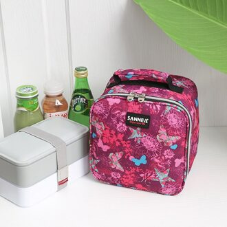 4L Kleine Capaciteit Kinderen Isolatie Zak Outdoor Picknick Draagbare Lunch Tas Isolatie Koude Isolatie Draagbare Zak Ijs roos rood