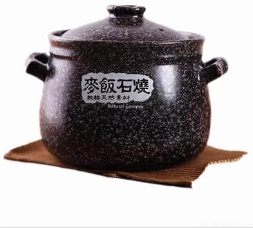 4L Maifan Stone Braadpan Soep Pot Aardewerk Klei Kookpan Hoge Temperatuur Hotpot Met Deksel Inductie Kookplaat Gas Stoveuniversal 2L