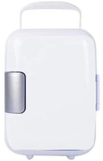 4L Mini Auto Koelkast Pp Plastic Draagbare Rustig En Geluidsarm Energiebesparing Sterke Koeling Outdoor Reizen wit