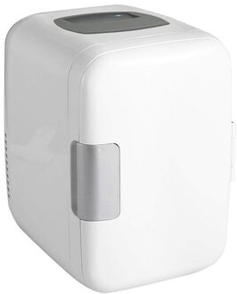 4L Mini Koelkast Auto Koud Warm Dual Purpose Huishoudelijke Vriezer Draagbare Auto Reizen Voedsel Fruit Opslag Koeling Machine wit