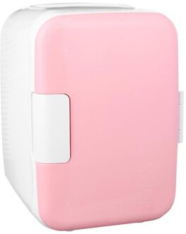4L Mini Koelkast Koelkast Draagbare Auto Vriezer Auto Koelkast Cooler Heater Universele Voertuig Onderdelen roze