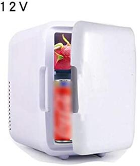 4L Mini Koelkast Koelkast Draagbare Auto Vriezer Auto Koelkast Cooler Heater Universele Voertuig Onderdelen Salefor wit