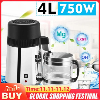 4L Water Distiller Distilled Water Machine Distillation Purifier Filter Stainless Steel Household Dental Laboratory Water Filter