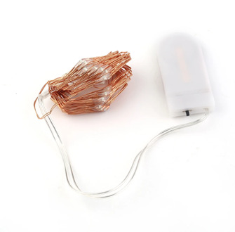 4M 40 LEDs Button Battery Operated LED Copper Wire String Fairy Lights With Milky White Battery Case for Christmas Party