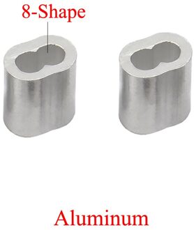 4Mm 5Mm 6Mm 8Mm 10Mm 12Mm Dubbele Twee Gaten 8 Vorm Staaldraad clip Krimpen Klemmen Connector Al Aluminium Mouw Beentje 3stukken 10mm