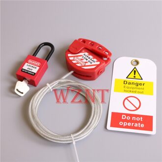 4mm 6mm Multipurpose rode kabel lockout 2 meter voor verstelbare PVC kabel Lockouts Tagout 4mm met padlock tag