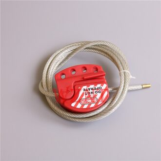 4mm 6mm Multipurpose rode kabel lockout 2 meter voor verstelbare PVC kabel Lockouts Tagout 6mm kabel lockout