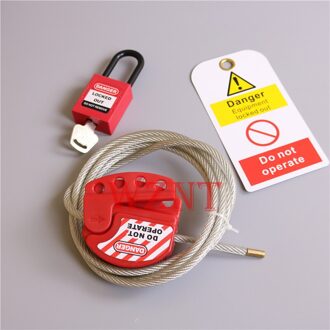 4mm 6mm Multipurpose rode kabel lockout 2 meter voor verstelbare PVC kabel Lockouts Tagout 6mm met padlock tag