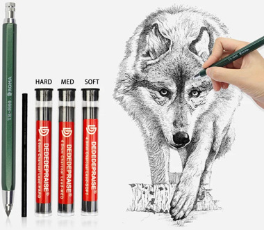 4mm Mechanical Pencil Sketch Drawing Art Pencil Automatic Charcoal Pencils For Students Kids Gift Stationery Supplies TR-4000