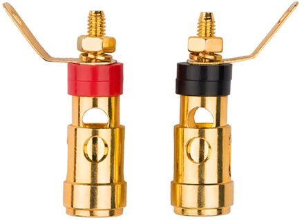 4Mm Sound Terminal Connector Bass Speaker Terminal Test Lente Audio Speaker Terminals Stopcontact Clip 1stk zwart