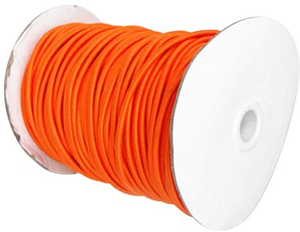 4Mm Zwarte Elastische Bungee Touw Shock Cord Tie Down Boten Aanhangwagens Verschillende Lengte oranje 3m