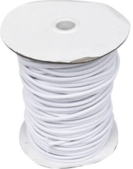 4Mm Zwarte Elastische Bungee Touw Shock Cord Tie Down Boten Aanhangwagens Verschillende Lengte wit 3m