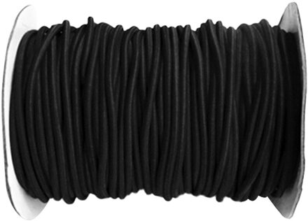 4Mm Zwarte Elastische Bungee Touw Shock Cord Tie Down Boten Aanhangwagens Verschillende Lengte zwart 1m