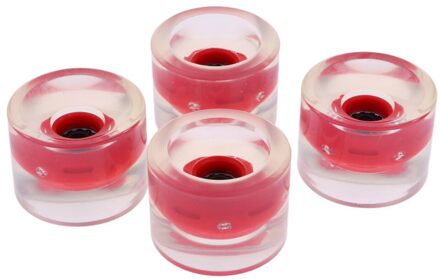 4Pack Licht Up Longboard Wiel Met 4Pcs Magnetische Core Glow In De Nacht Cruiser rood
