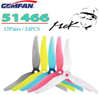 4Pairs 8PCS Gemfan 51466 Orkaan 5 Inch Duurzaam 3-Blade Propeller Ondersteuning POPO voor RC Drone FPV racing 2Pairs roze