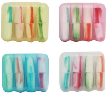 4Pairs Soft Foam Oordoppen Tapered Slaap Ruisonderdrukking Oordopjes Auricular Orejeras Voor Slapen Studie Reizen Oor Care Tools