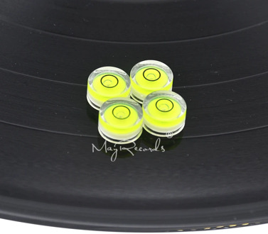 4PC 12*6mm Phono High Accuracy Spirit Level Of Beads Arcylic Round Mini Bubble Level Tools Horizontal Instrument for Turntable